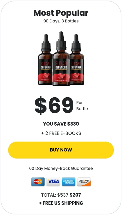Sugar Defender 3 bottles