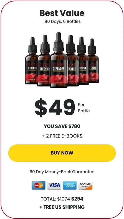 Sugar Defender 6 bottles